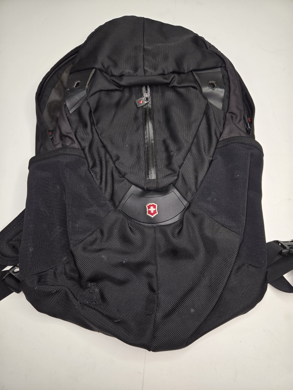 Victorinox Swisstech Black Backpack with Red Logo Accent